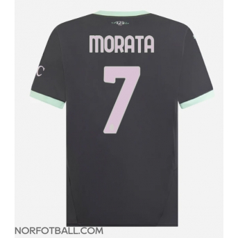 Billige Fotballdrakt AC Milan Alvaro Morata #7 Replika Tredjedrakt 2024-25 Kortermet